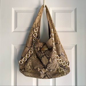 Michael Kors Snake Skin Leather Shoulder Bag
